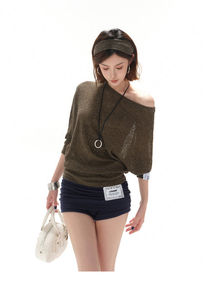 RELAXED MELANGE KNIT TOP