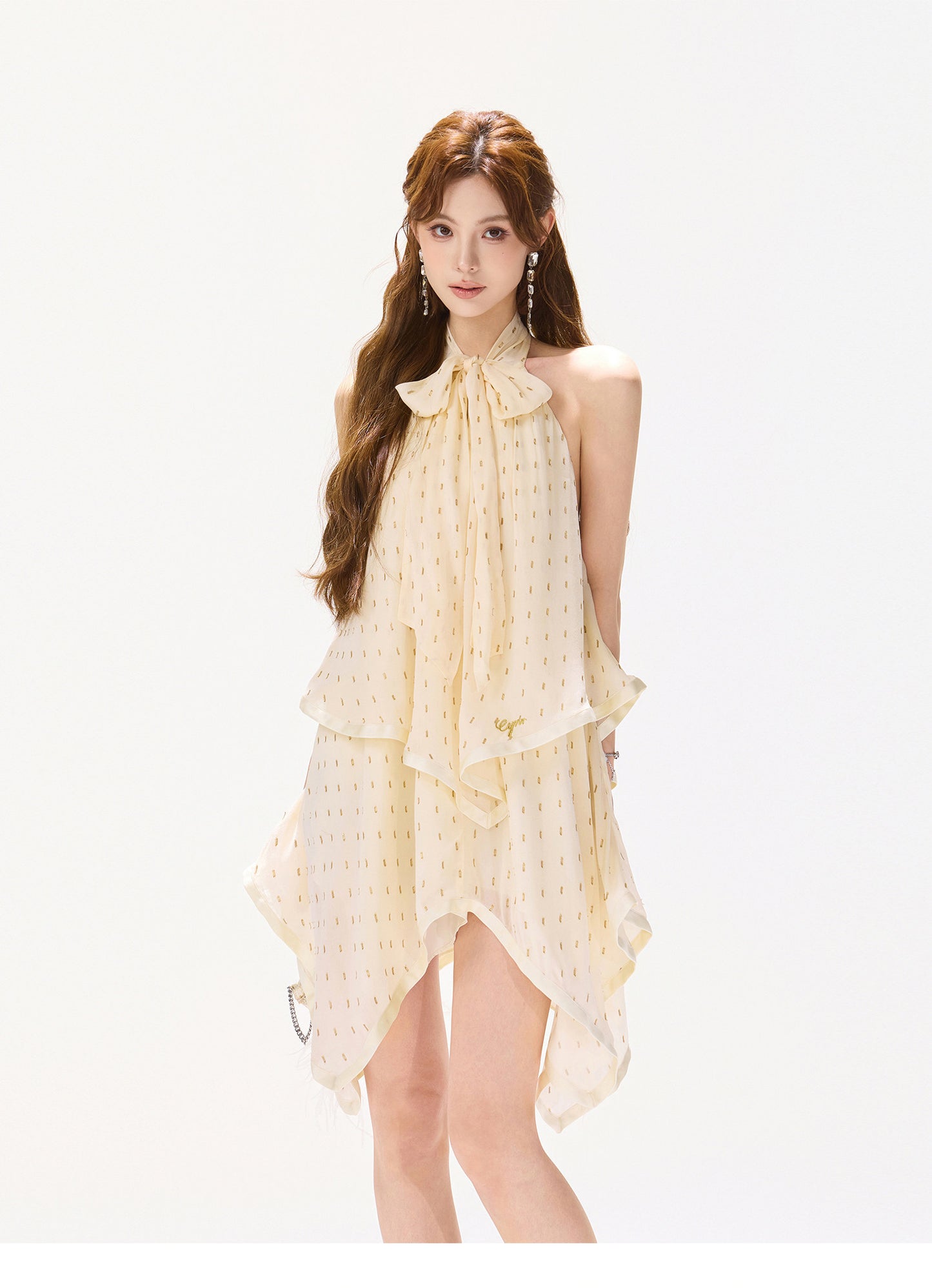 GOLDEN RIBBON MUSE DRESS