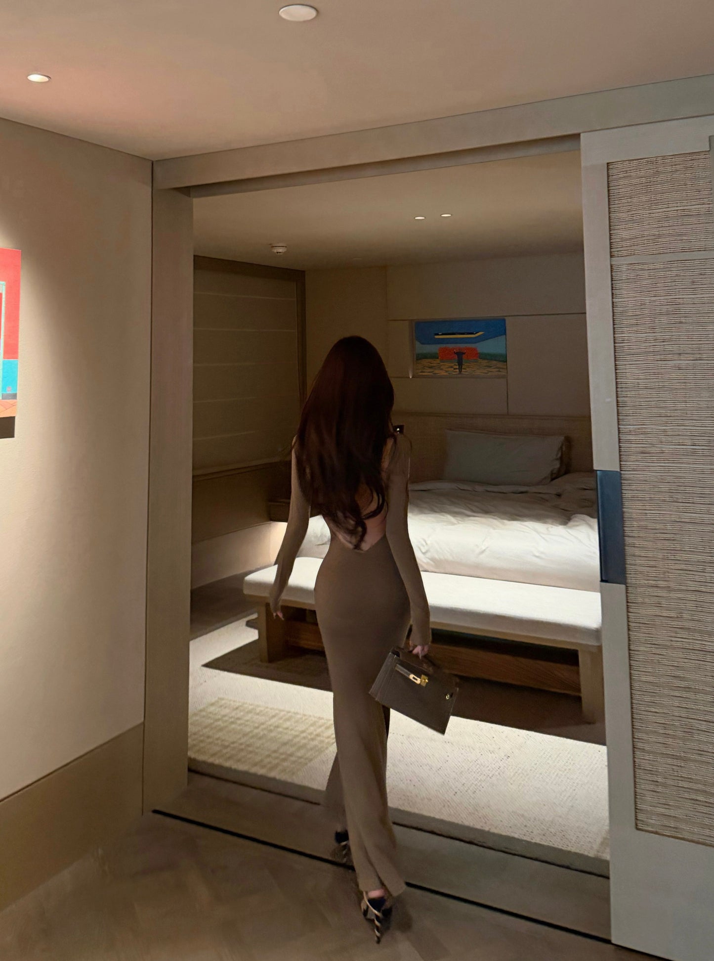 HALTER BACKLESS MERMAID KNIT DRESS