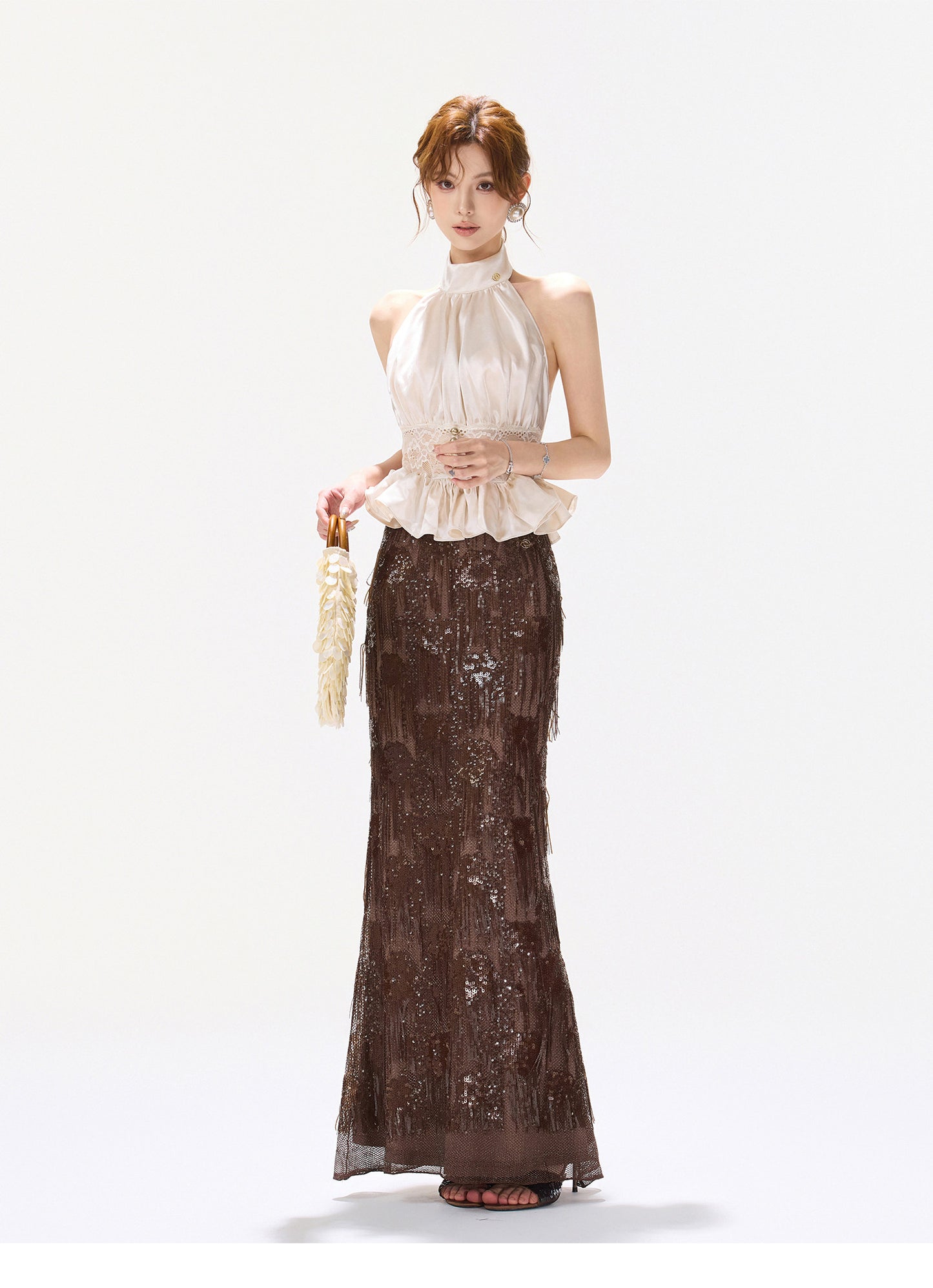 REGAL SATIN LACE SET