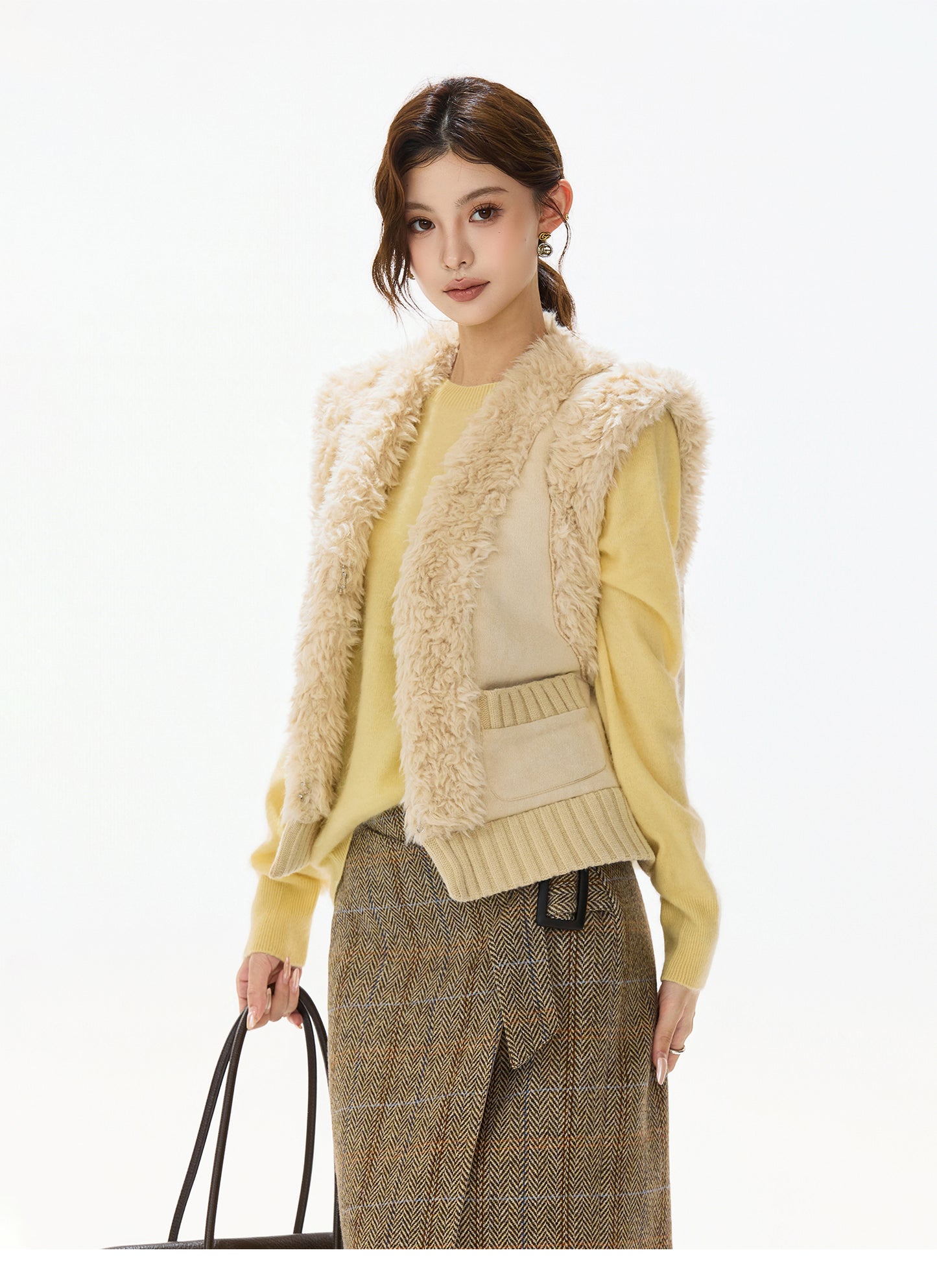 REVERSIBLE SHEARLING SUEDE VEST