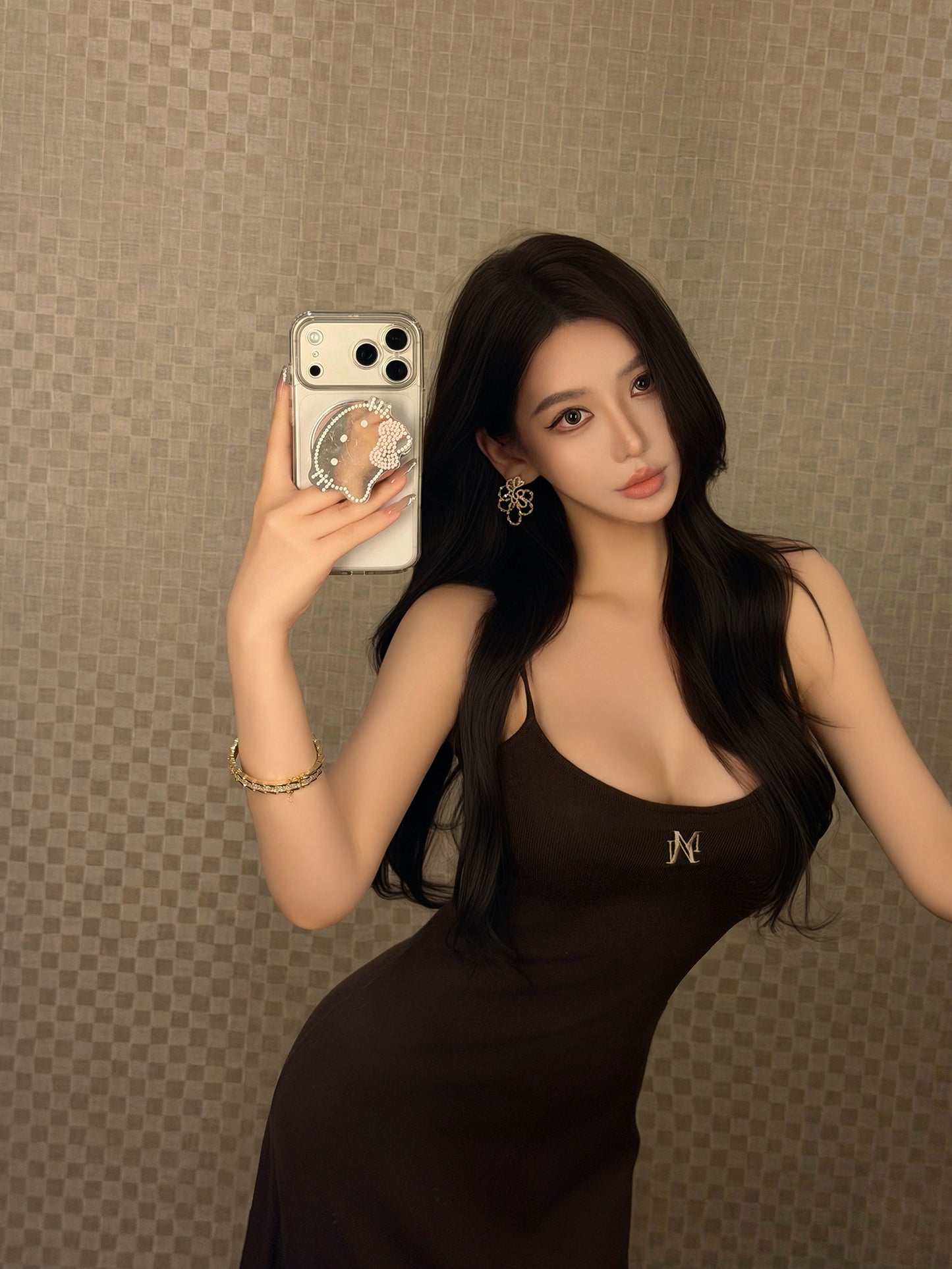 LAYERED KNIT CAMI DRESS SET