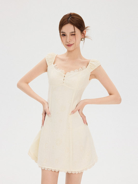 CHUNYU STYLE BEIGE LACE DRESS