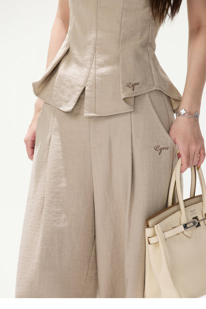 FRENCH LINEN PLEATED SET