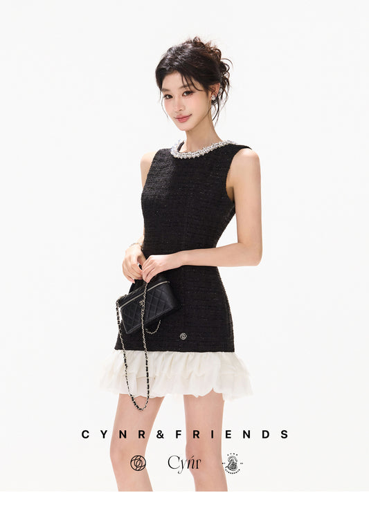 CHIC SEQUIN RUFFLE MINI DRESS