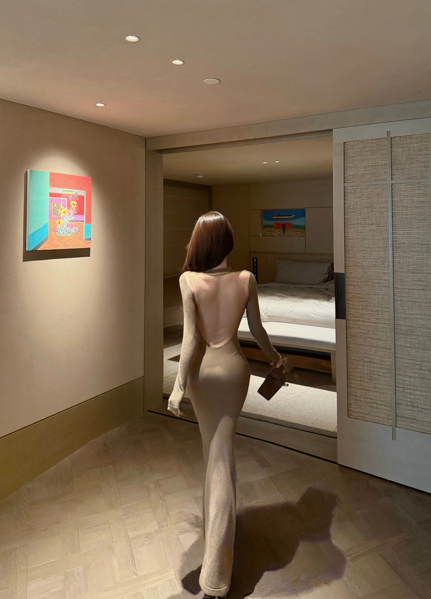 HALTER BACKLESS MERMAID KNIT DRESS