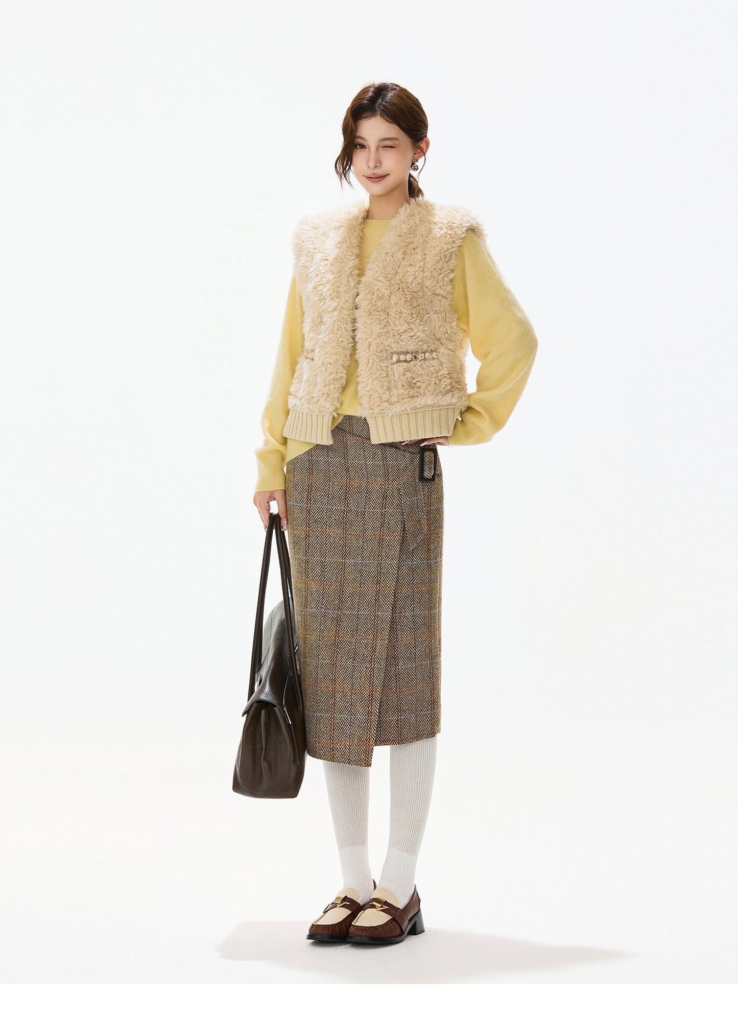 REVERSIBLE SHEARLING SUEDE VEST