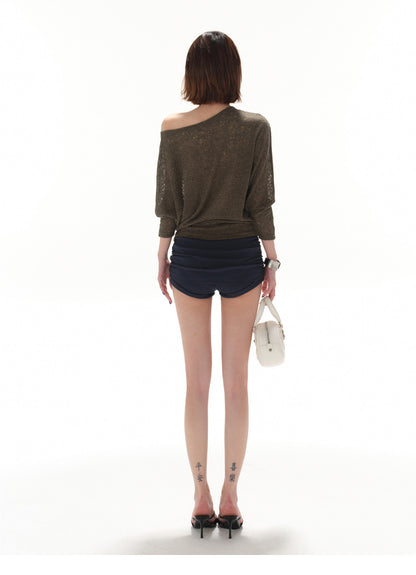 RELAXED MELANGE KNIT TOP