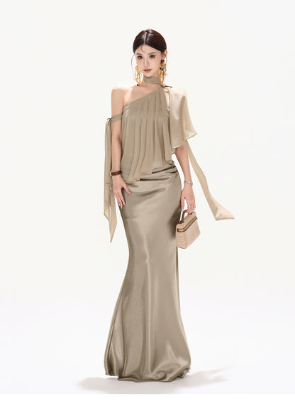 CHAMPAGNE DRAPED MERMAID SET