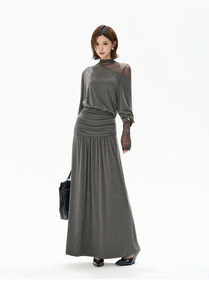 2-WAY OFF SHOULDER KNIT DRESS