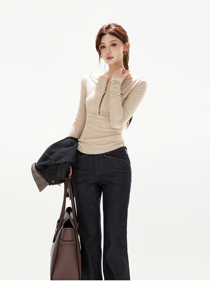 Y2K ADJUSTABLE BUTTON KNIT TOP