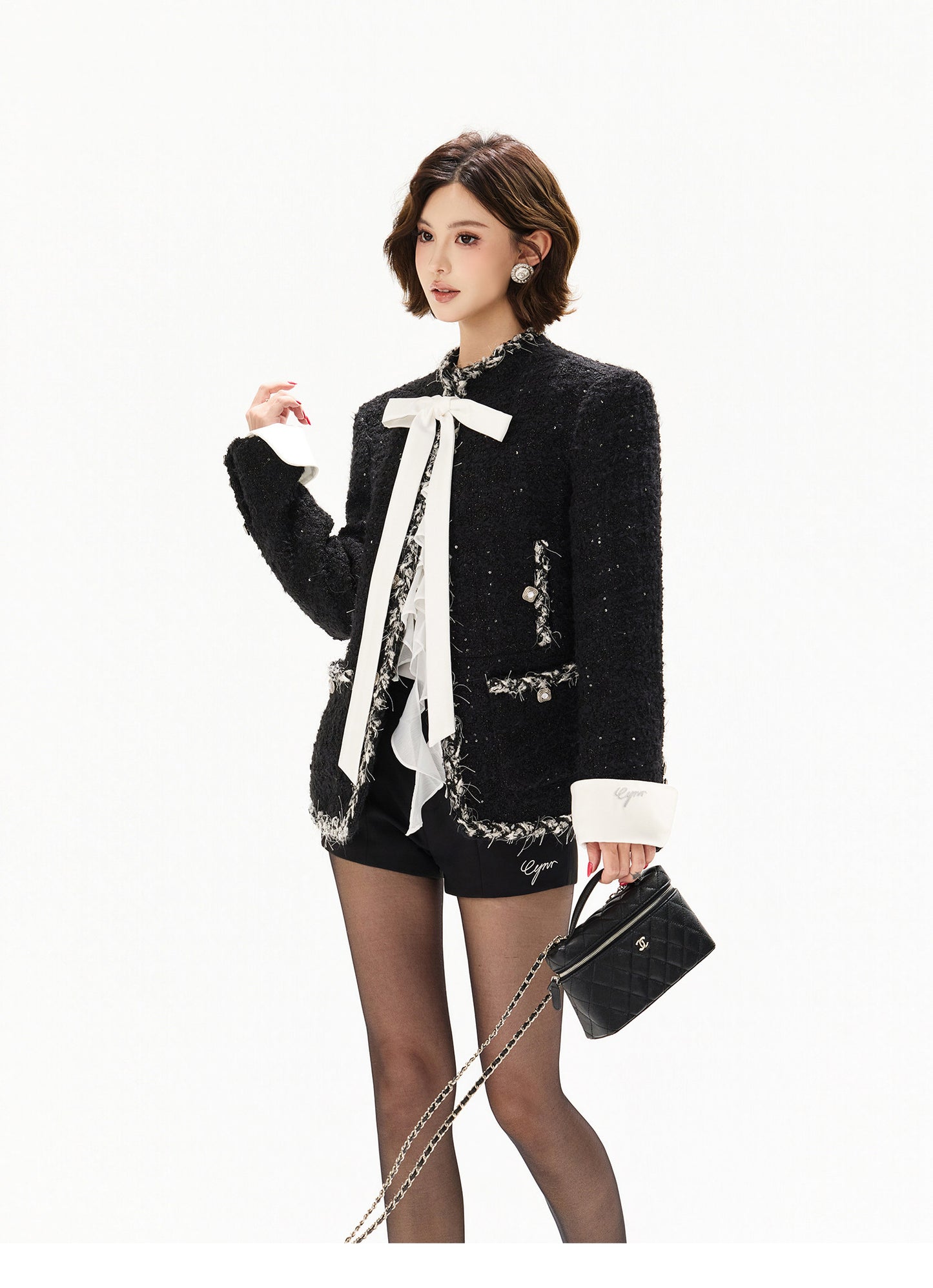 LUXE TWEED RIBBON JACKET