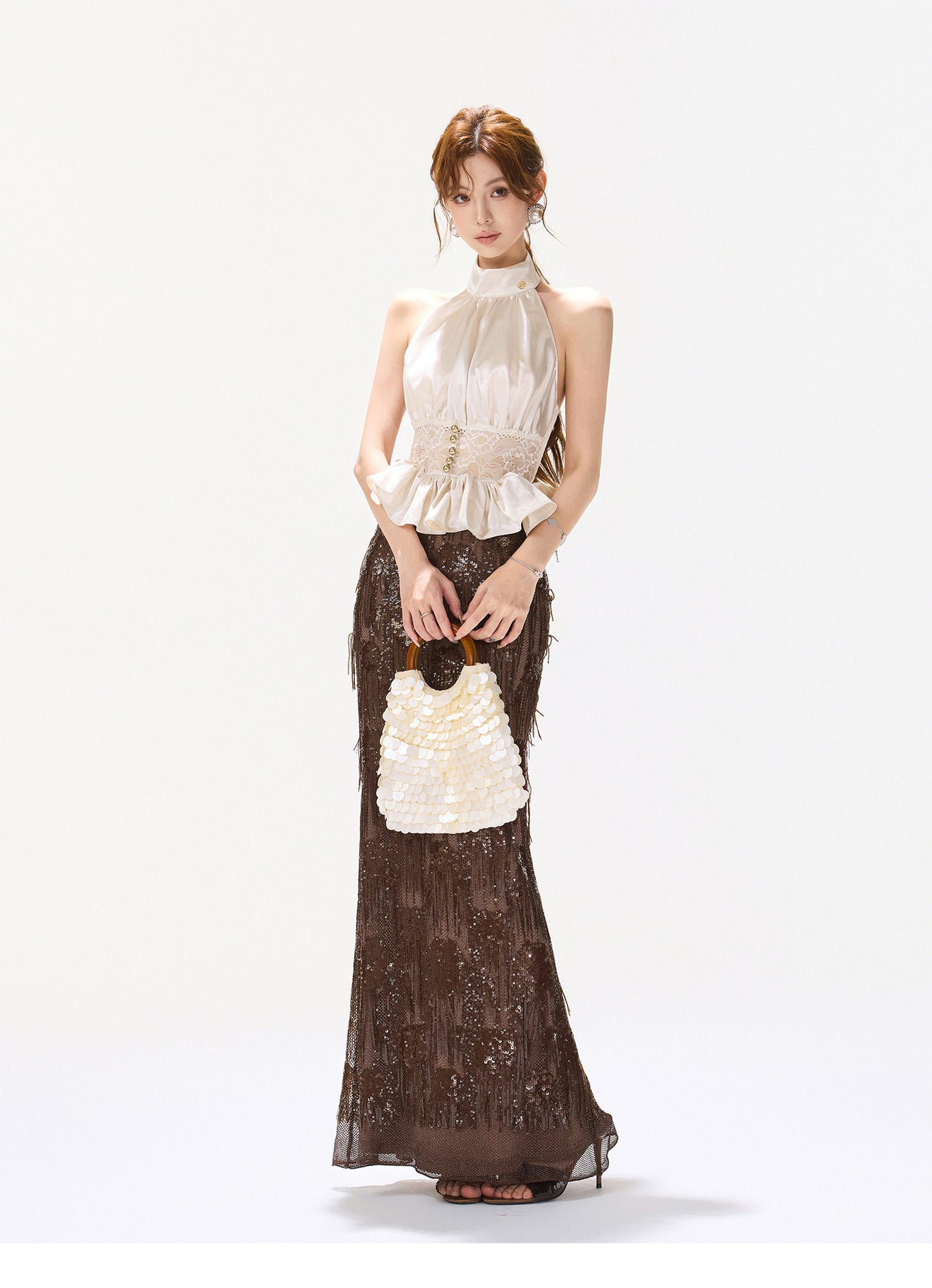 REGAL SATIN LACE SET