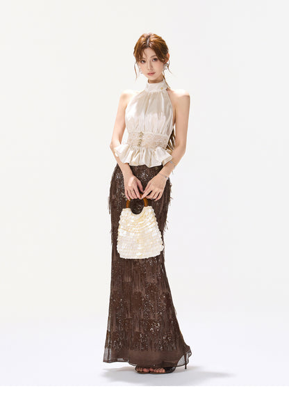 REGAL SATIN LACE SET