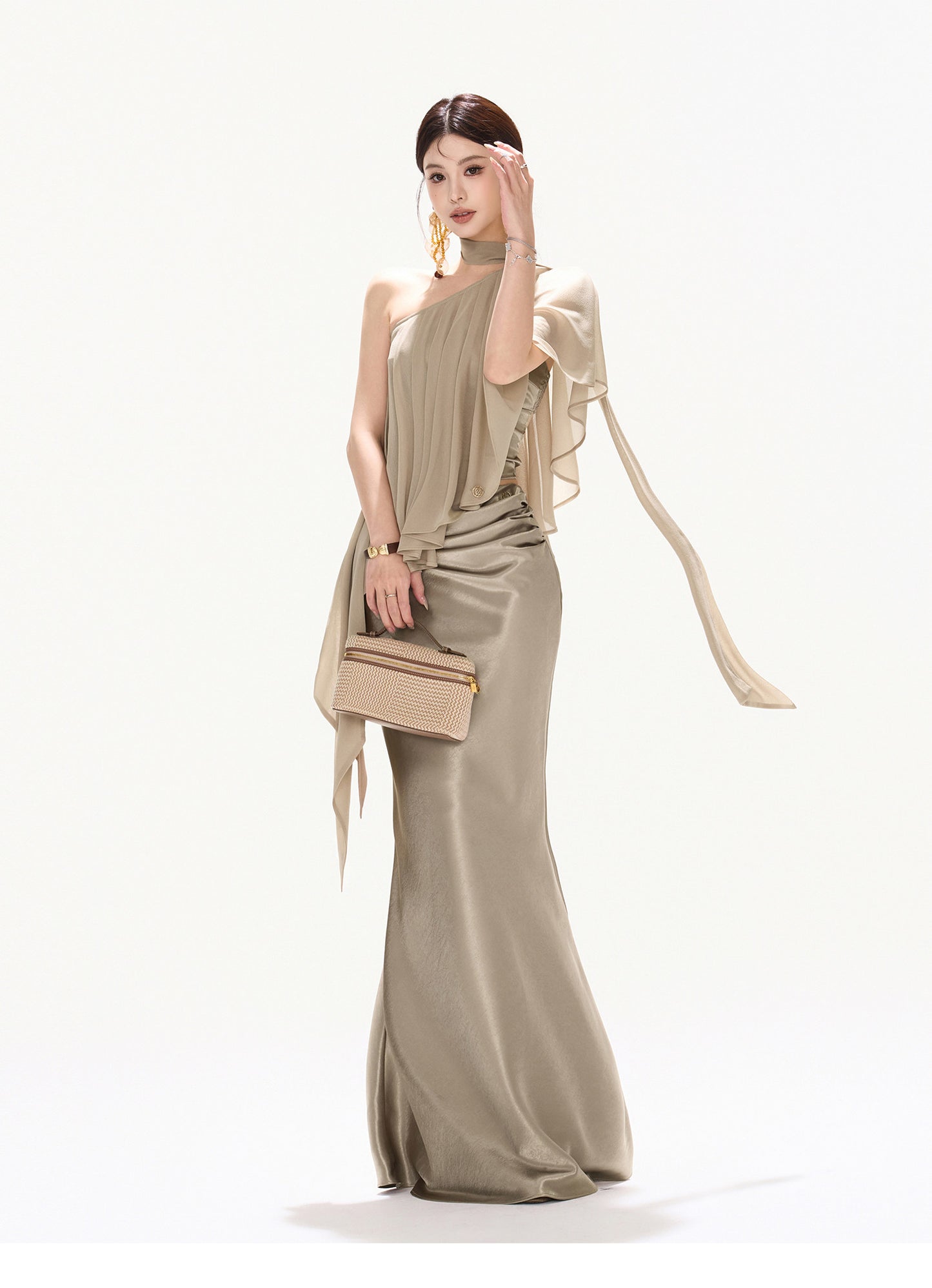 CHAMPAGNE DRAPED MERMAID SET