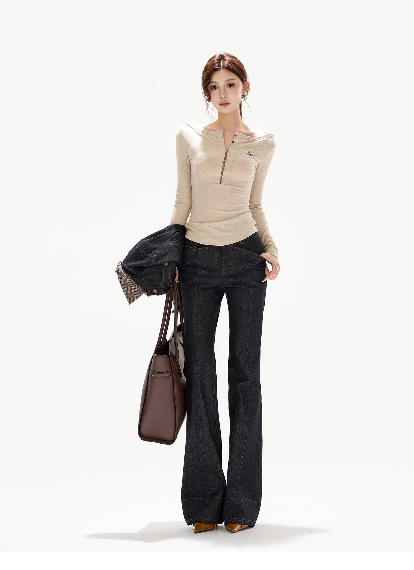 Y2K ADJUSTABLE BUTTON KNIT TOP