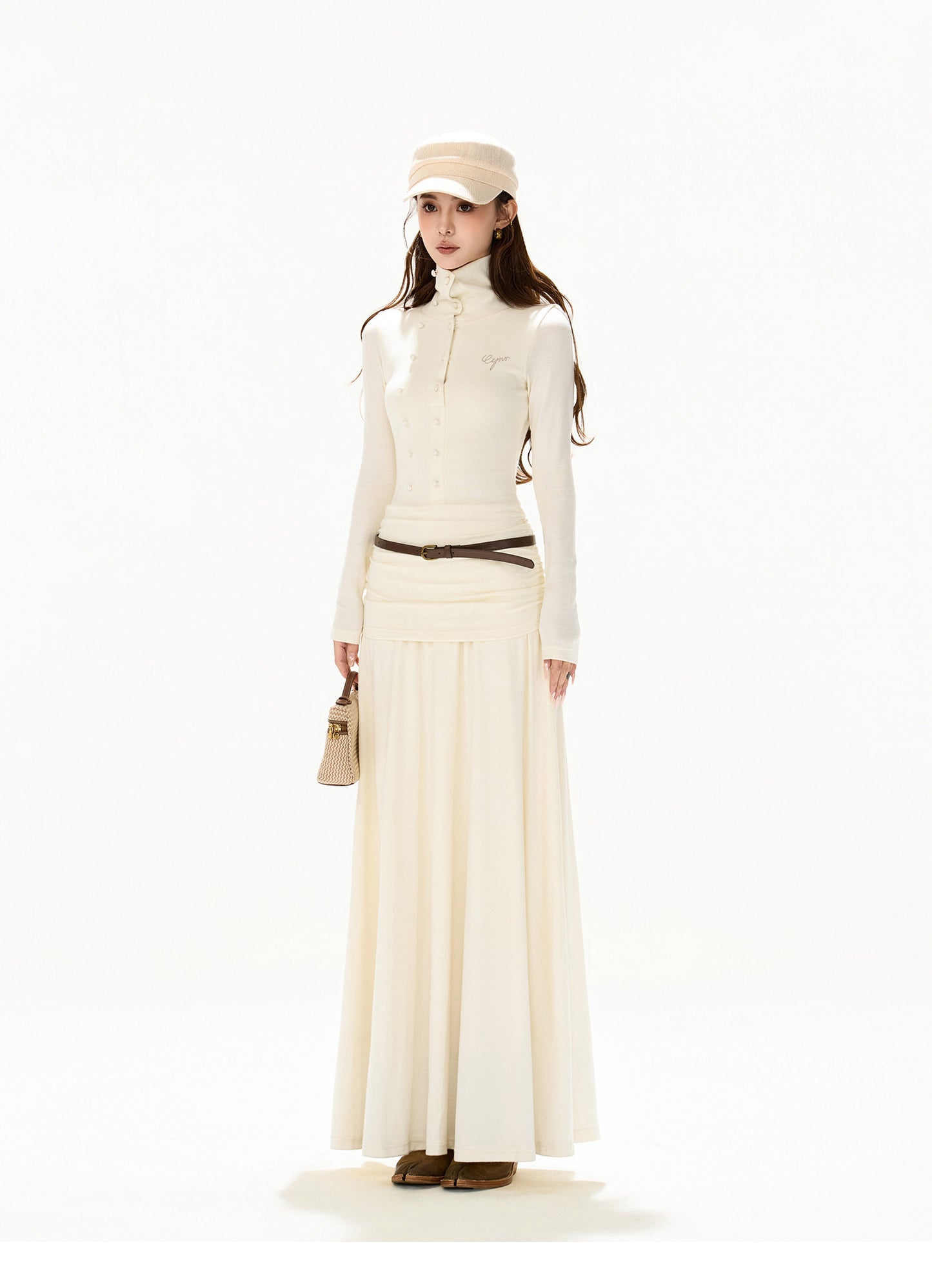 FRENCH WOOL KNIT MAXI DRESS