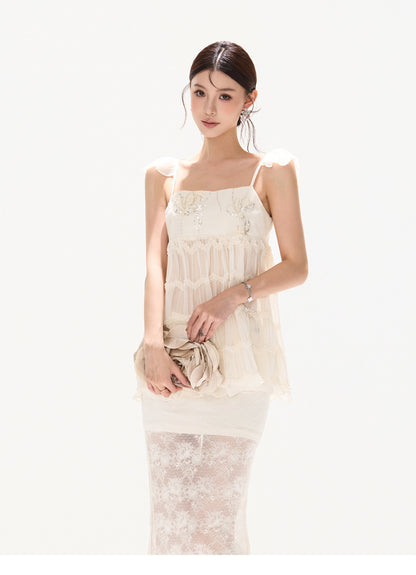 SEQUIN MESH SKIRT SET