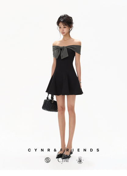 【日本在庫 】OFF SHOULDER POLKA DOT DRESS