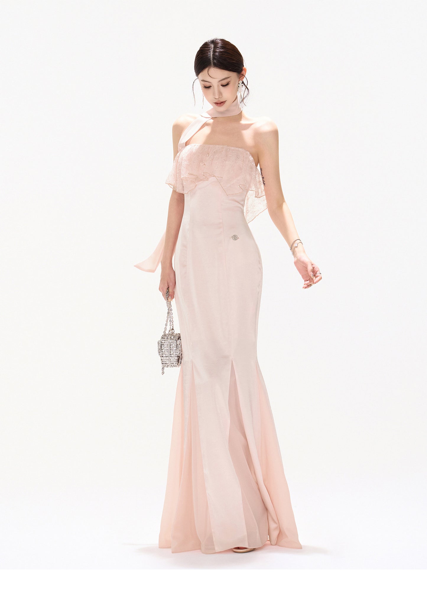 【日本在庫 】SATIN MERMAID DRESS