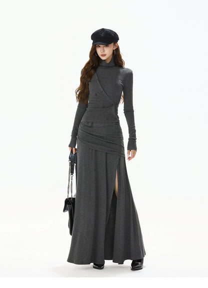 VINTAGE DOUBLE-BREASTED KNIT SET