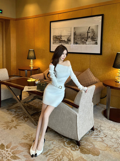 ELEGANT OF KNIT TWO-PIECE SET