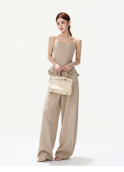 FRENCH LINEN PLEATED SET