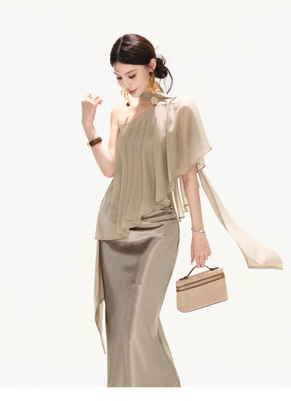 CHAMPAGNE DRAPED MERMAID SET