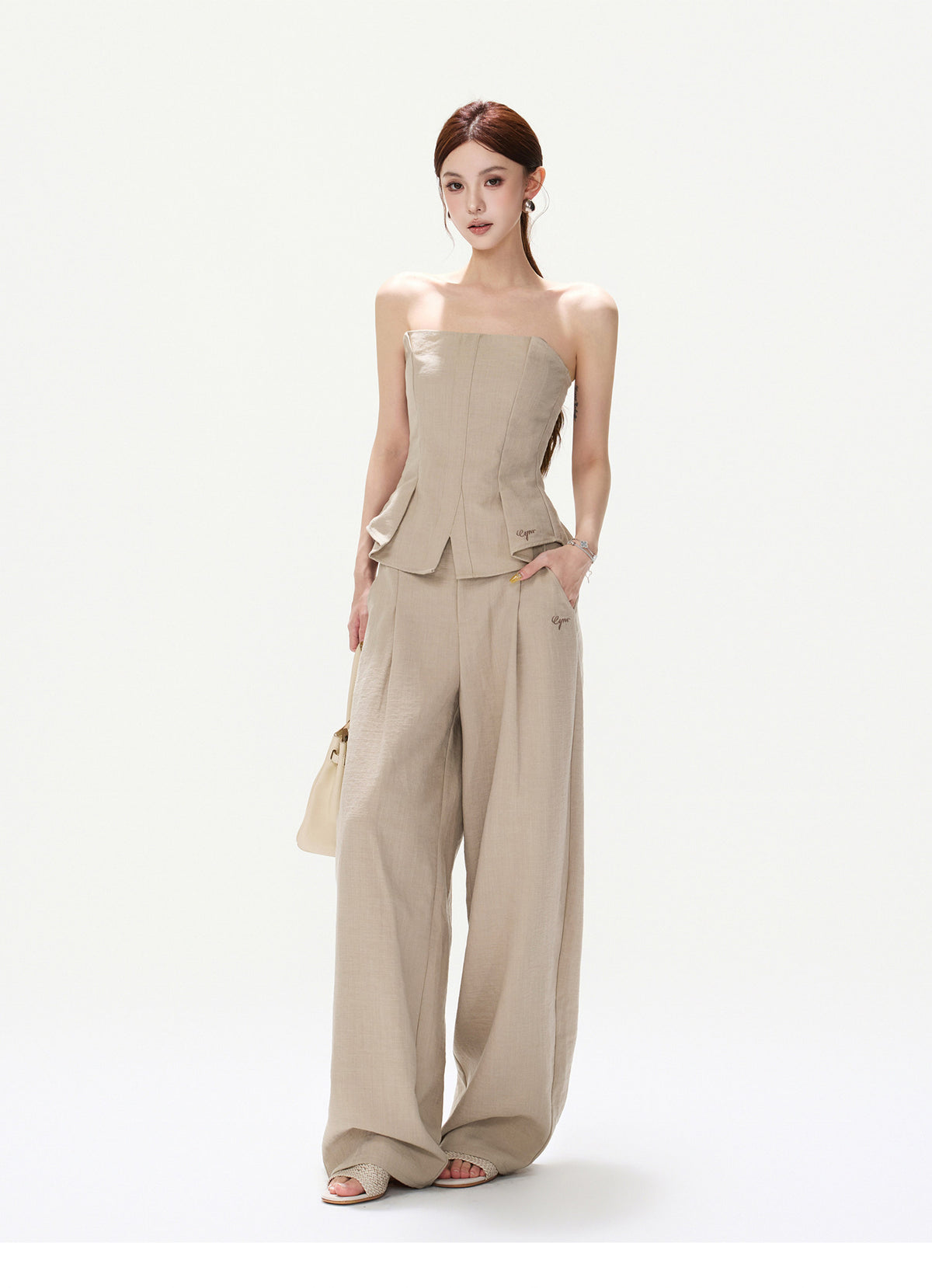 FRENCH LINEN PLEATED SET