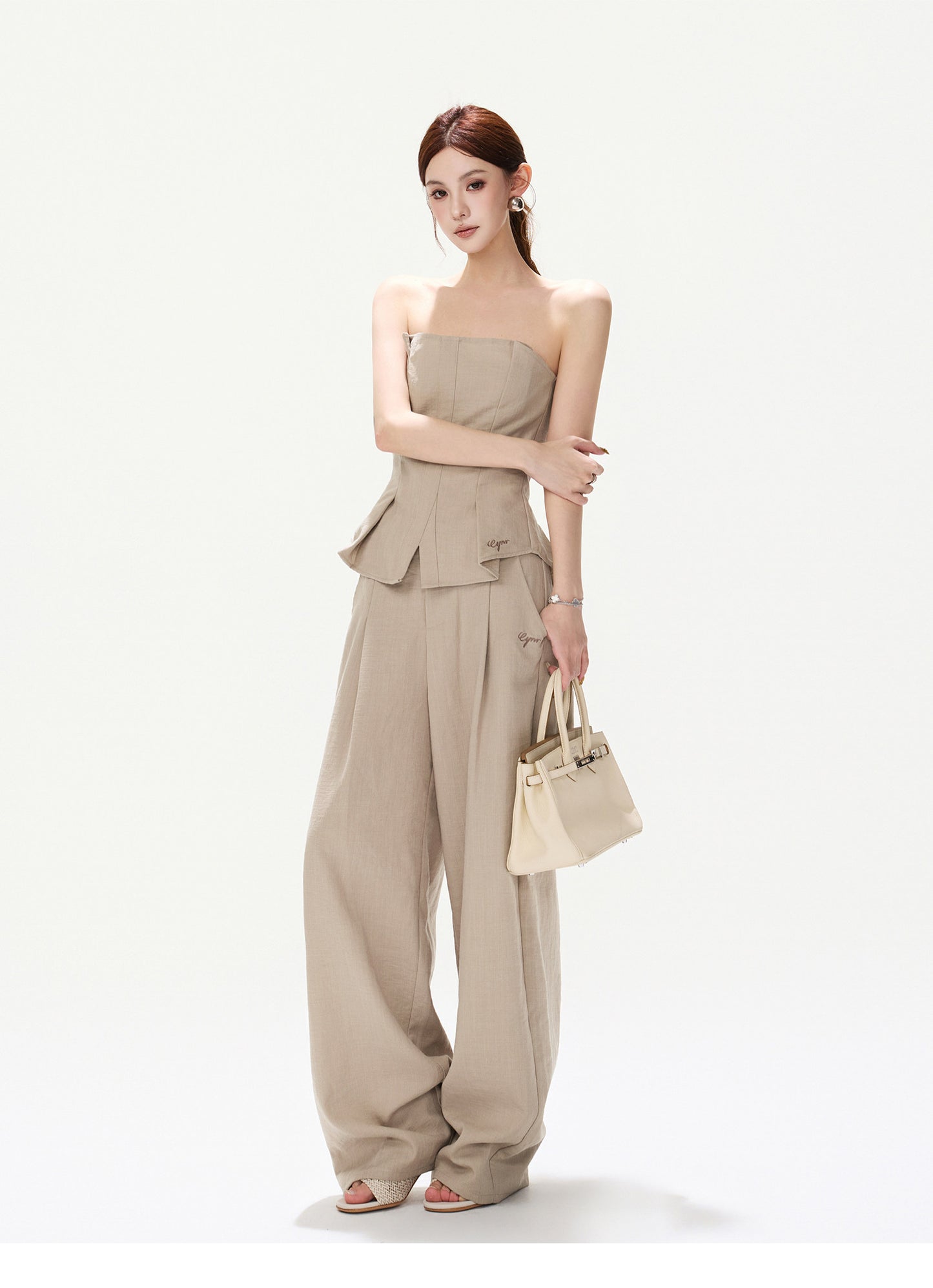 FRENCH LINEN PLEATED SET