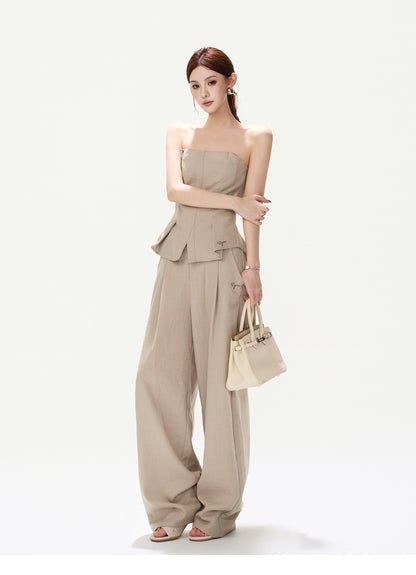 FRENCH LINEN PLEATED SET