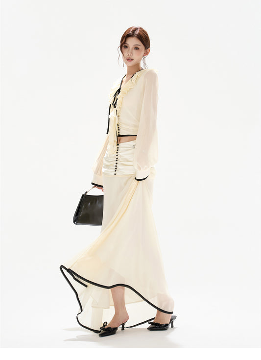 FRENCH SHEER CHIFFON SET