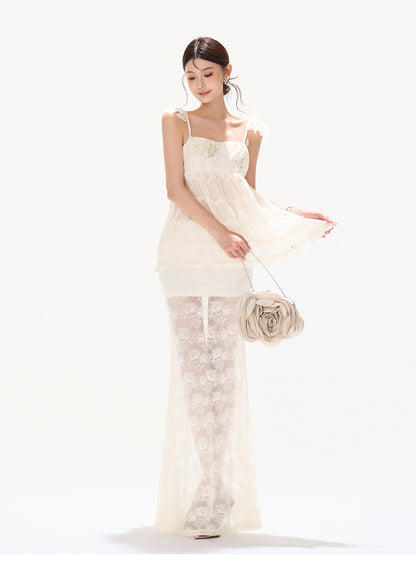 SEQUIN MESH SKIRT SET