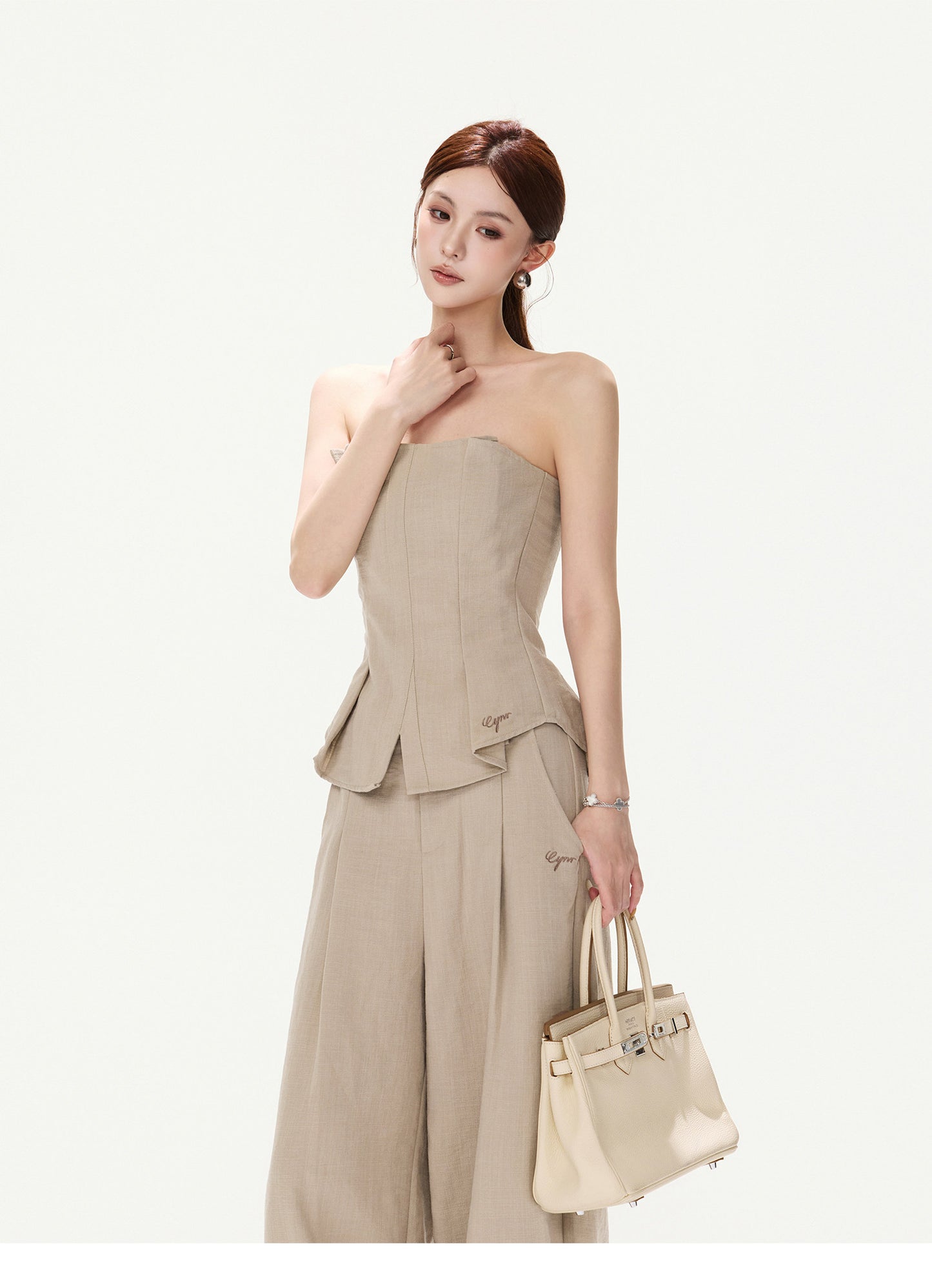 FRENCH LINEN PLEATED SET