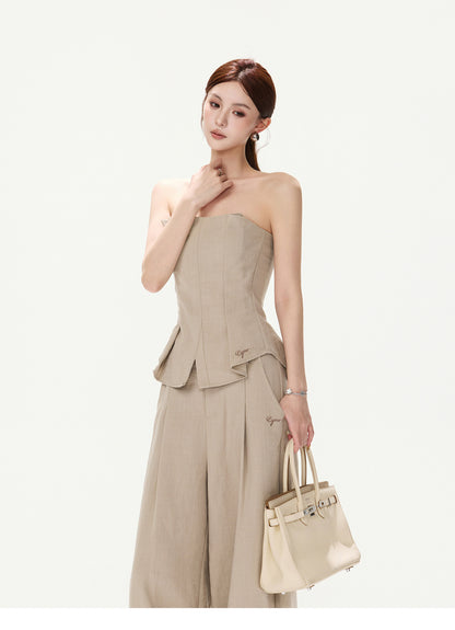 FRENCH LINEN PLEATED SET