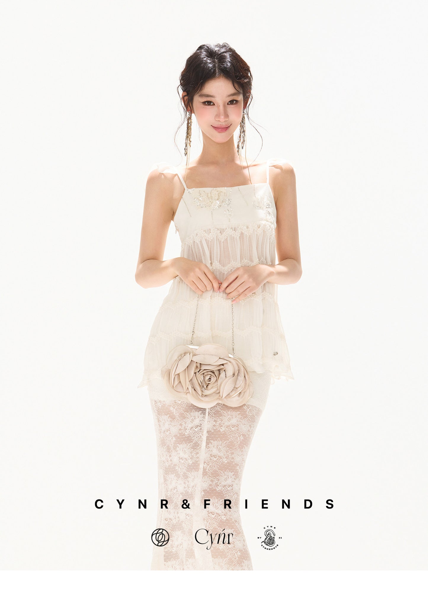 SEQUIN MESH SKIRT SET