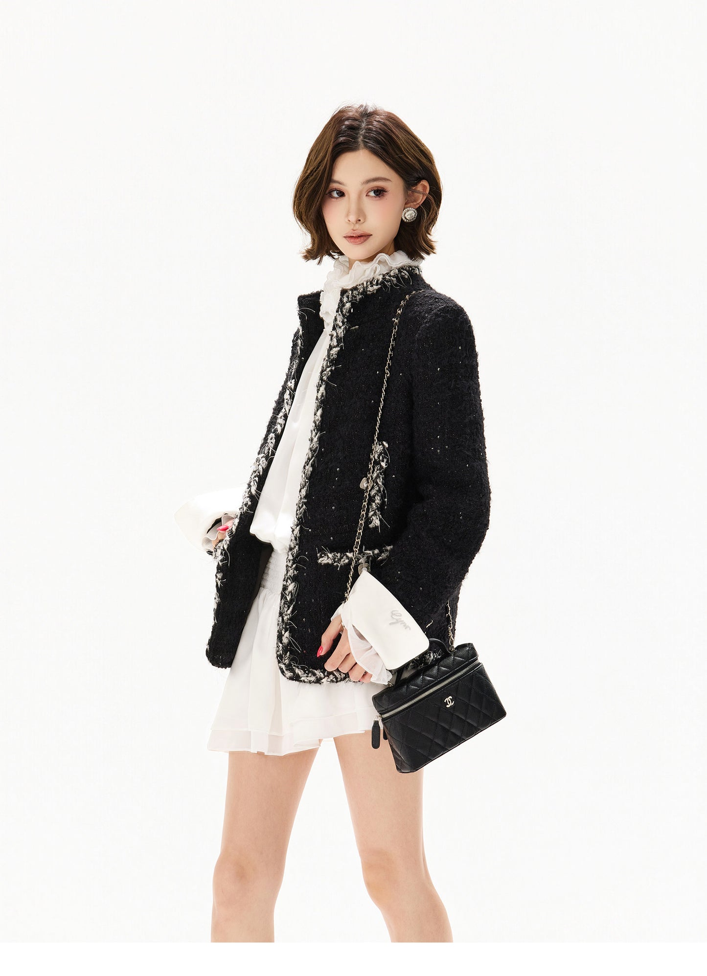 LUXE TWEED RIBBON JACKET