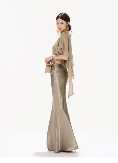 CHAMPAGNE DRAPED MERMAID SET