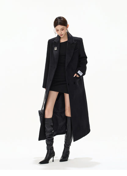 RHINESTONE WOOL OVERSIZED COAT
