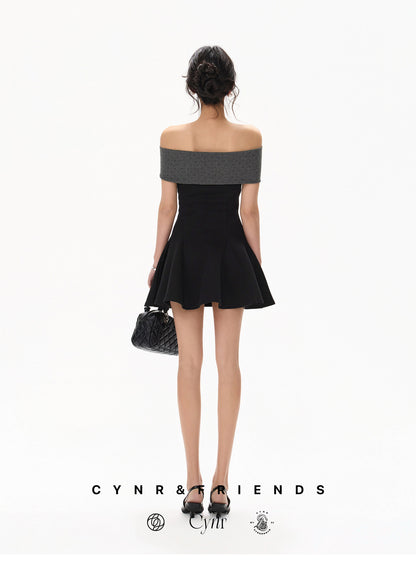 【日本在庫 】OFF SHOULDER POLKA DOT DRESS