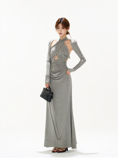 OLD MONEY AESTHETIC WAIST HOLLOW ONE-PIECE