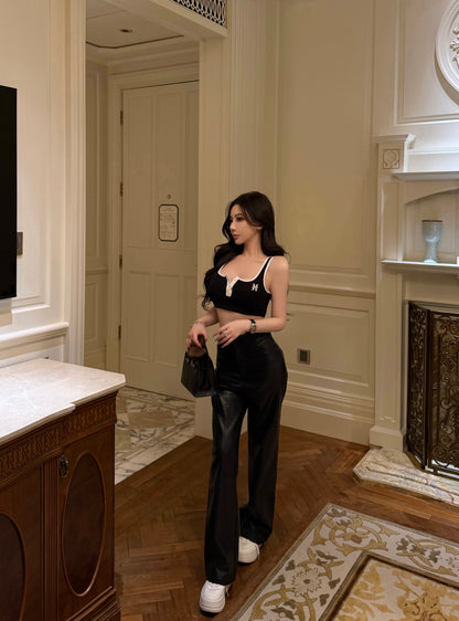 【日本在庫 】EMBROIDERED KNIT CAMI SET