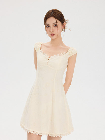 CHUNYU STYLE BEIGE LACE DRESS