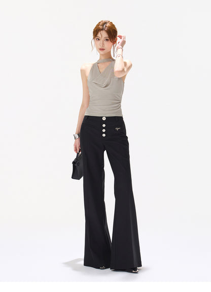 NOIR FLARE TROUSERS