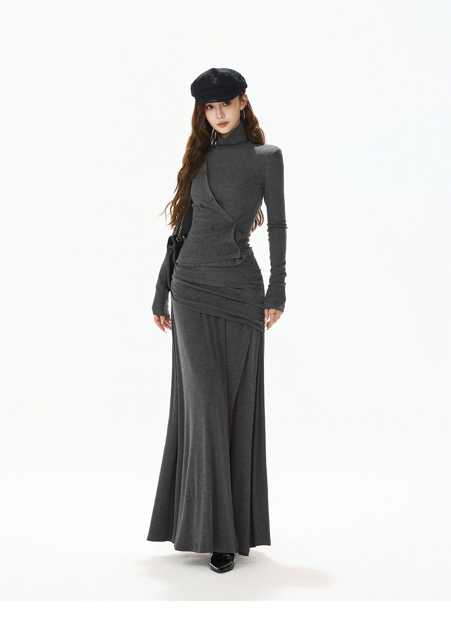 VINTAGE DOUBLE-BREASTED KNIT SET