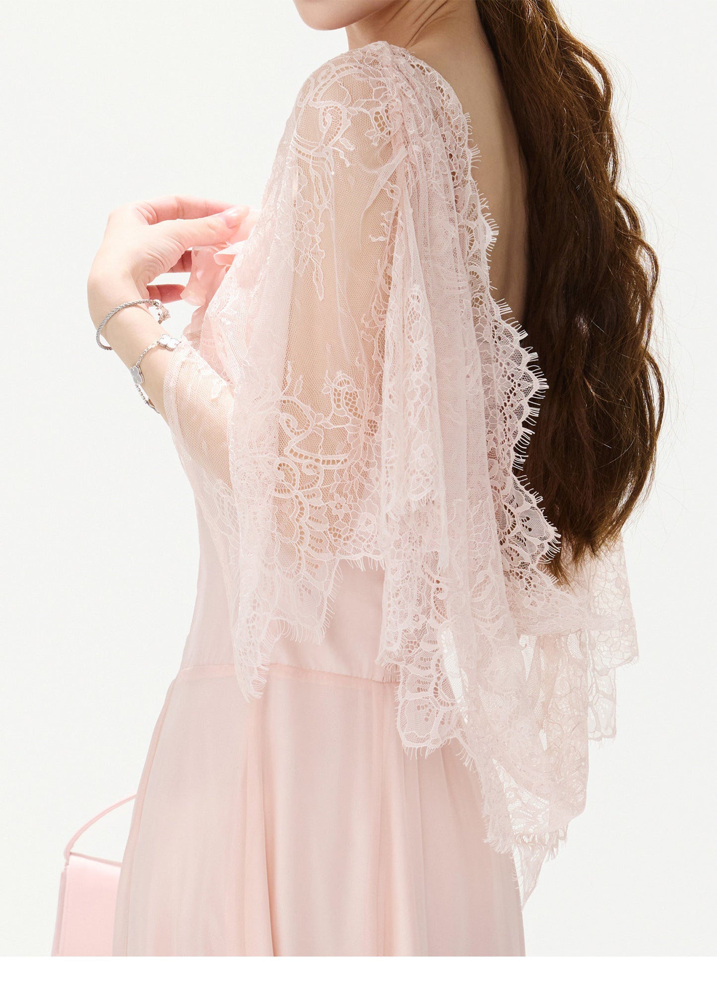 BLUSH FLORAL LACE DRESS
