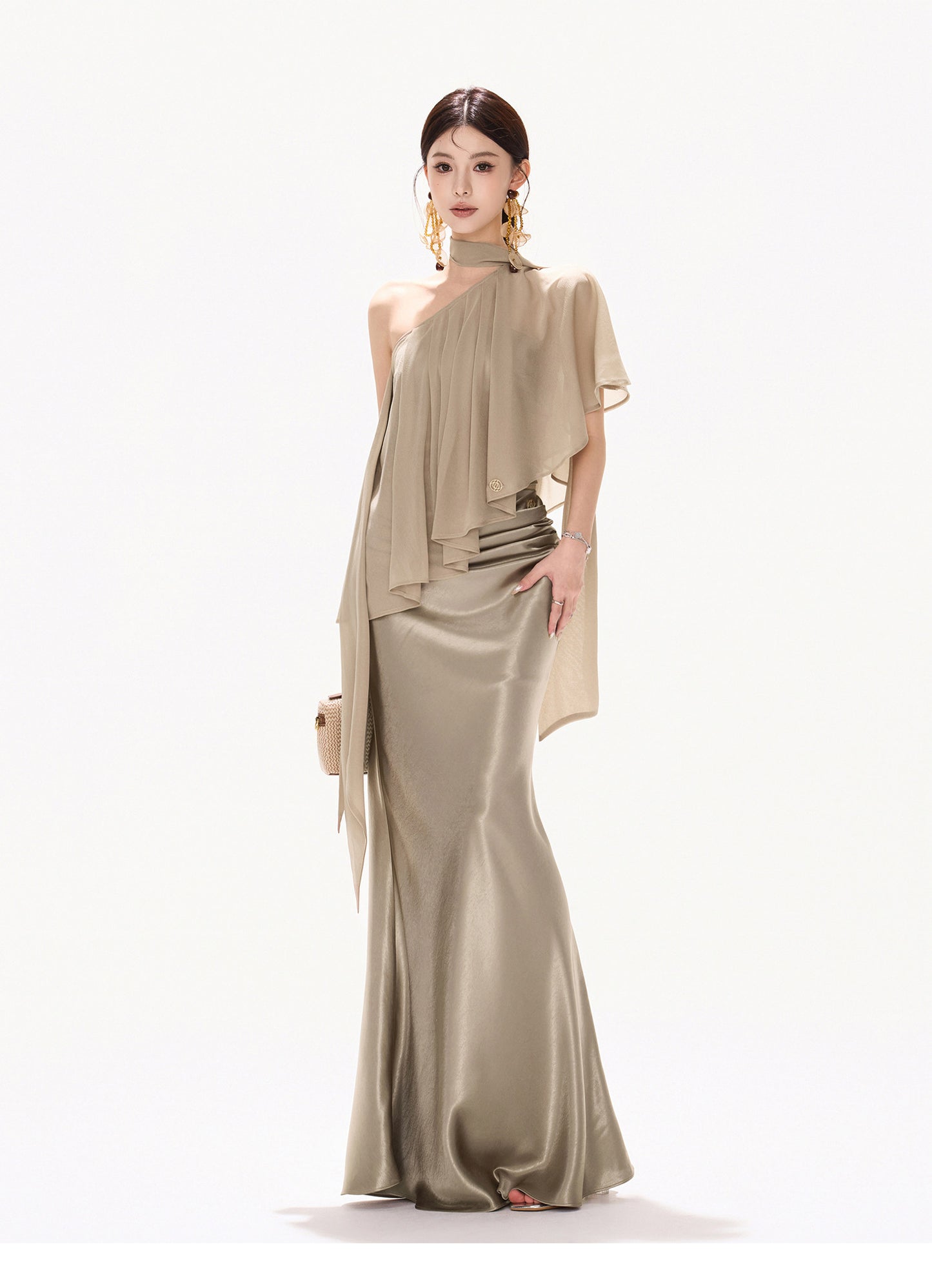 CHAMPAGNE DRAPED MERMAID SET