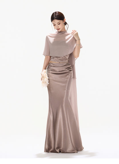 VIOLET DRAPED MERMAID SET