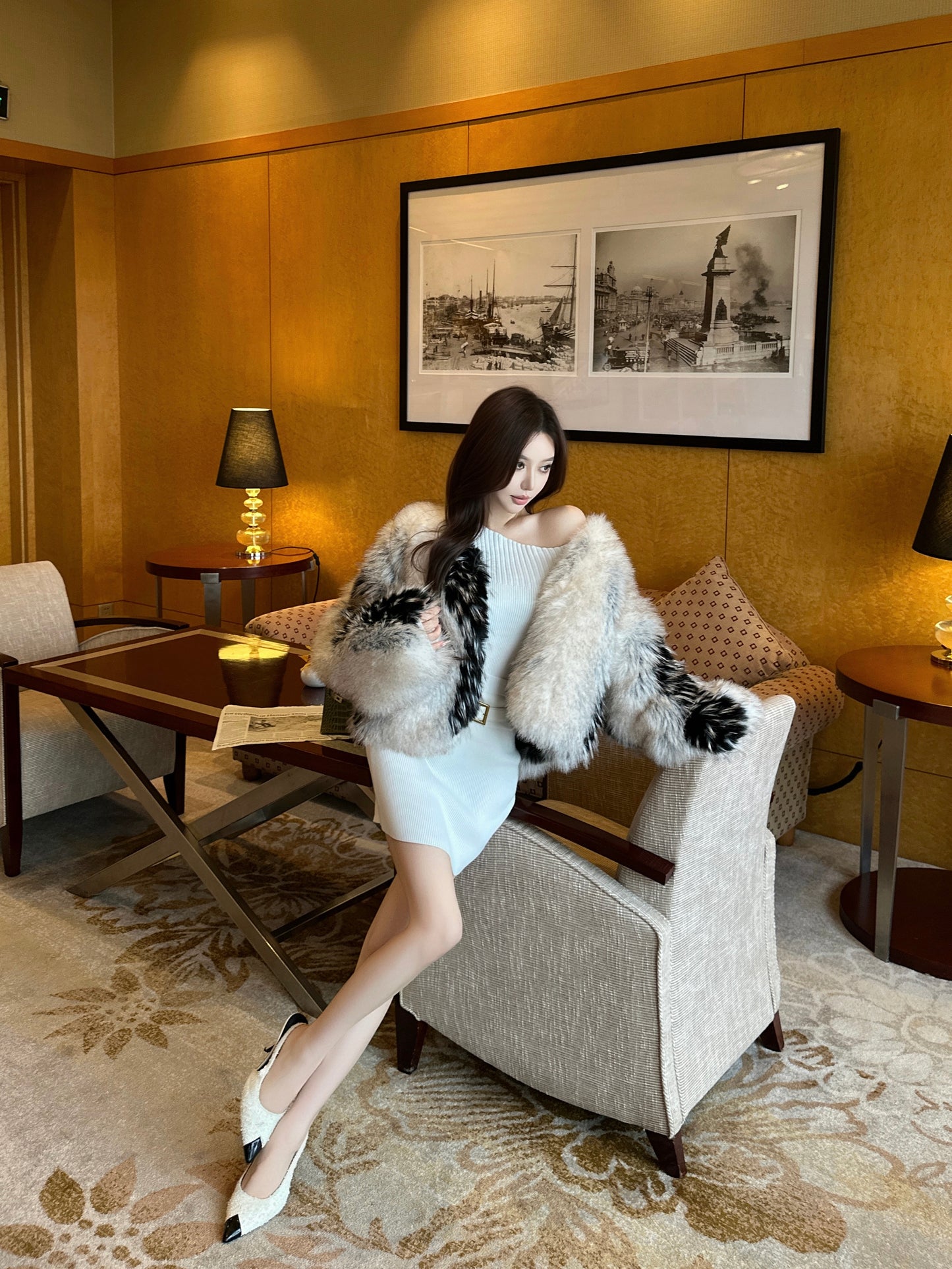 ELEGANT OF KNIT TWO-PIECE SET