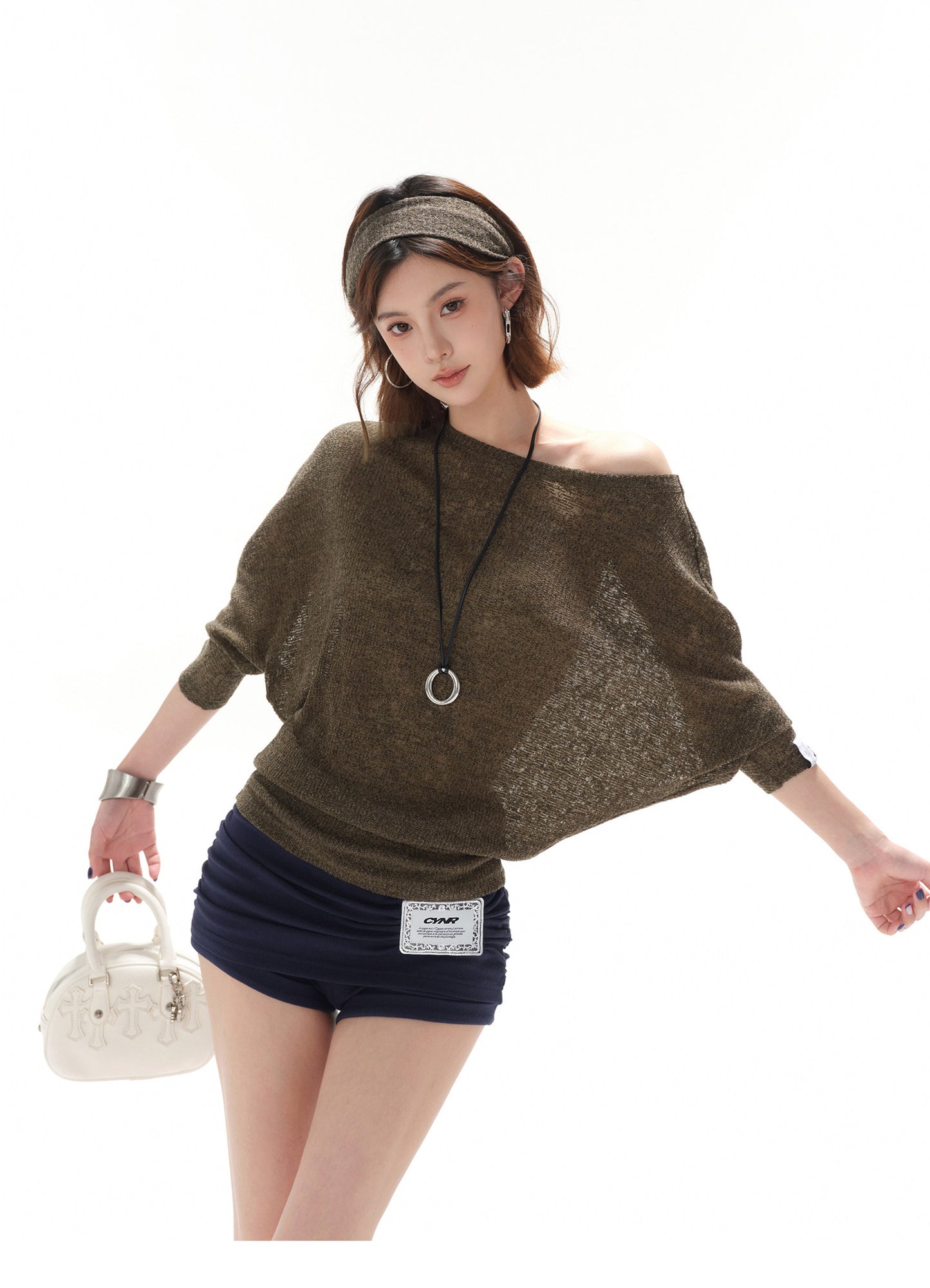 RELAXED MELANGE KNIT TOP